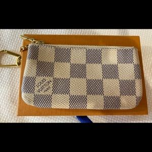 LOUIS VUITTON Damier Azur Pochette Coin Purse